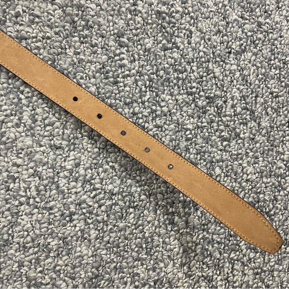 BRIGHTON Dark Brown Genuine Leather Snakeskin Embossed Silver Hardware Belt - Picture 8 of 8